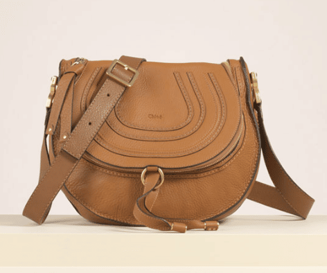 Chloe Marcie Medium Tan Pebbled Calfskin Hobo Bag ○ Labellov