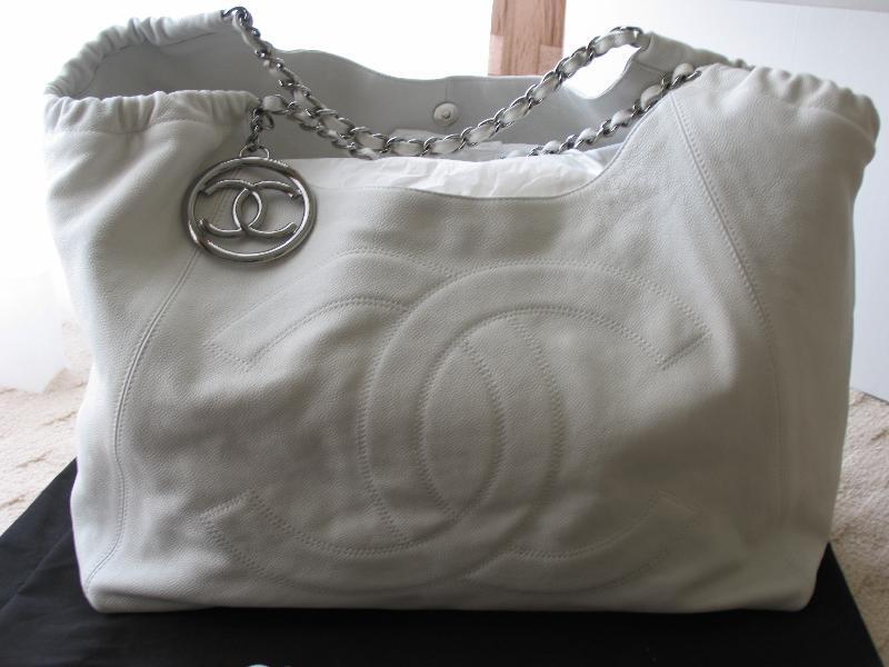 all white chanel bag authentic