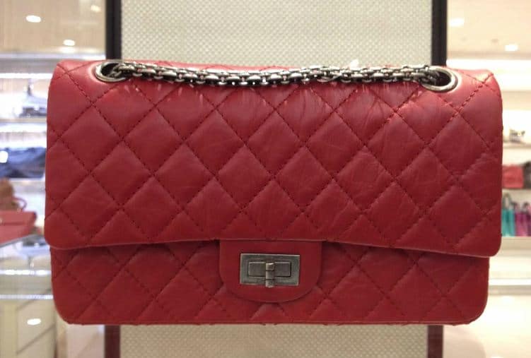 CHANEL 2.55 Reissue Flap Bag Size 226 in Red Jersey – Dearluxe