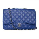 Chanel Blue Roi Classic Flap Jumbo Bag 2010