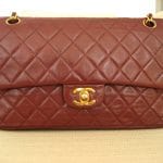 Chanel Bordeaux Vintage Classic Flap Bag 1989-1991