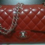 Chanel Chili Red Classic Flap Medium Bag 2010