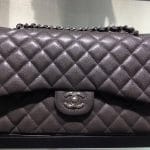 Chanel Dark Grey Classic Flap Jumbo Bag 2012