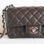 Chanel Dark Grey Classic Flap Mini Bag 2012