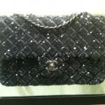 Chanel Dark Grey Sequin Flap Bag 2012