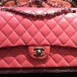 Chanel Dark Pink Classic Flap Medium Bag 2012