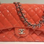 Chanel Dark Pink Patent Classic Flap Jumbo Bag 2012
