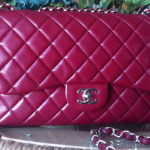 Chanel Dark Red Classic Flap Bag 2010