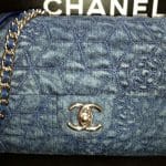 Chanel Denim Blue Camellia Flap Bag 2012
