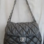 Chanel Grey Bubble Quilt Flap Bag 2008