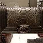 Chanel Grey Python Boy Flap Bag 2012