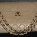 Chanel Light Beige Vintage Ligne Flap Bag 2006