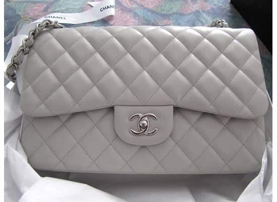 chanel grey tote