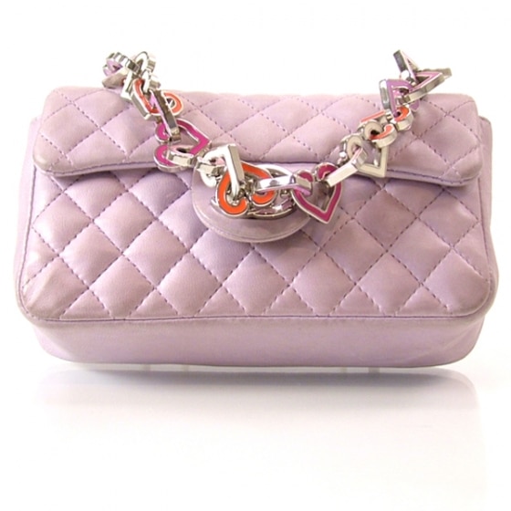Chanel Lilac Heart Valentine Mini Flap Bag
