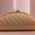 Chanel Pale Pink Patent Kiss Lock Clutch Bag 2012