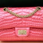 Chanel Pink Satin Crocodile Reissue Bag 2010