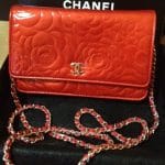 Chanel Red Camellia Wallet On Chain Bag 2011