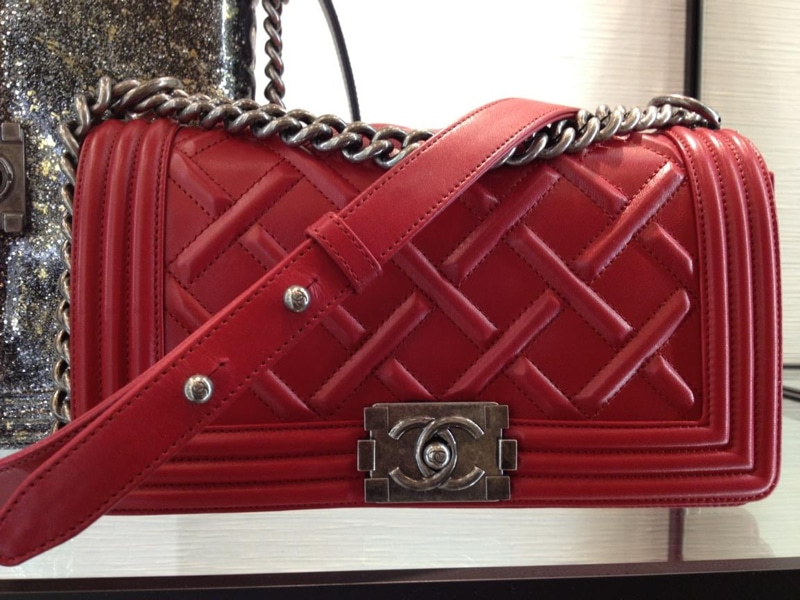 chanel handbags red color