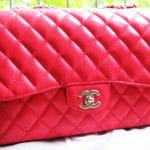 Chanel Red Classic Flap Jumbo Bag 2012