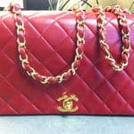 Chanel Red Vintage Flap Bag 1989-1991