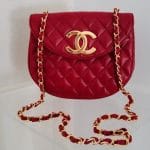 Chanel Red Vintage Messenger Bag 1999-2001
