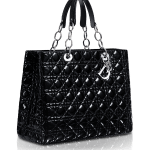 Dior Black Patent Soft Large Shopping Tote Bag