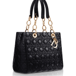 Dior Soft Shopping Tote Bag in black and gold hardware
