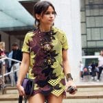 Miroslava Duma with Chanel Boy Velvet Bag