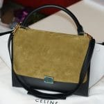 Celine Khaki Tricolor Trapeze Bag