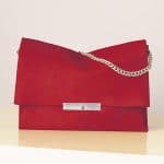 Celine Red 'Blade' Flap Bag with Chain - Summer 2013