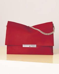 Celine Red 'Blade' Flap Bag with Chain - Summer 2013