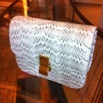 Celine White Box Bag in Whipsnake Python
