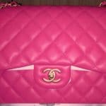 Chanel Pink Classic Flap Jumbo Bag 2013