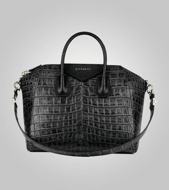 Givenchy Black Crocodile Antigona Medium Bag