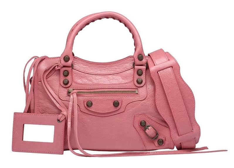 balenciaga pink mini city