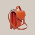 Side view Louis Vuitton Orangr Piment Monceau BB bag