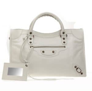 Balenciaga White Blanc City Bag