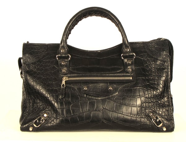 Balenciaga Black Crocodile Bag