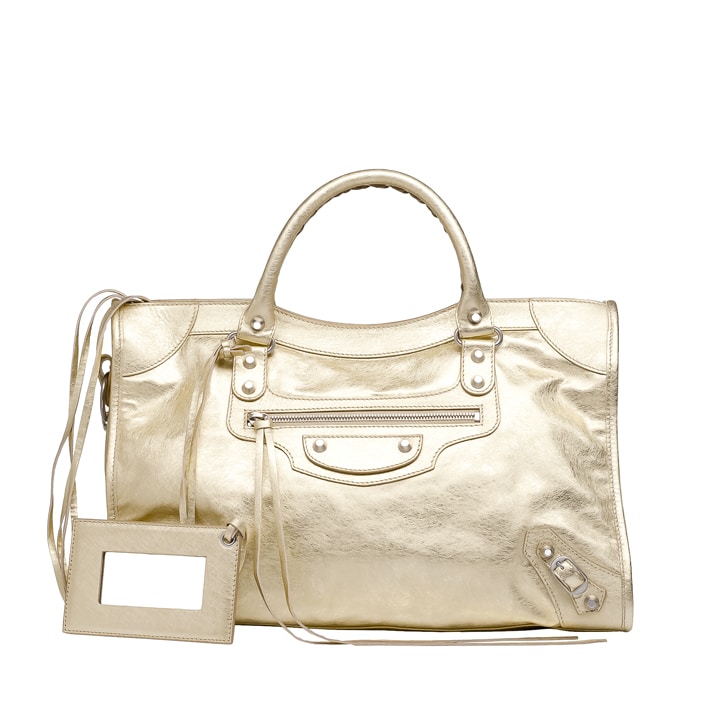 balenciaga gold bag