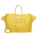 Balenciaga Yellow Jaune A4 Zip around bag