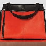 Celine Bright Orange Pony Calfskin Edge Medium Bag