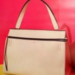 Celine White Grained Calfskin Edge Bag