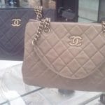 Chanel Black and Beige CC Crown Tote Large Bags