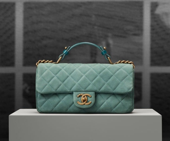 green chanel tote bag