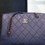 Chanel Dark Blue CC Crown Tote Large Bag