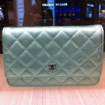 Chanel Light Blue Patent Classic Quilted WOC Bag