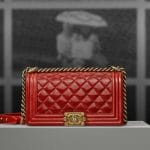 Chanel Red Quilted Boy Bag - Pre Spring 2013