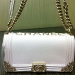 Chanel White Boy with Gold Flap Bag - Versailles Cruise 2013