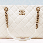 Chanel White CC Crown Tote Small Bag