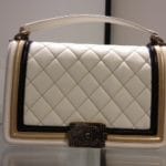 Chanel White Quilted Boy Bag